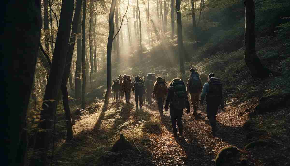 Corporate team nature retreat and outdoor experience